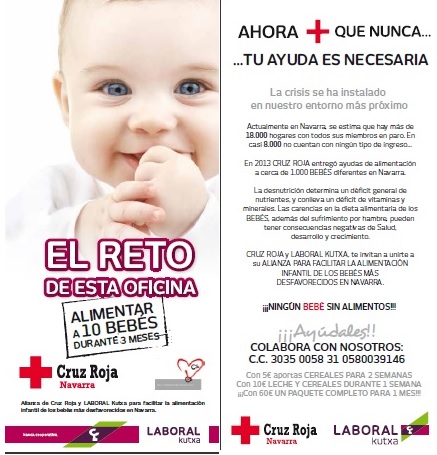 Folleto iniciativa Kutxa Cruz Roja Navarra