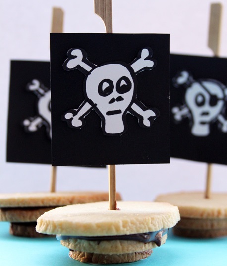 Galletas piratas de chocolate